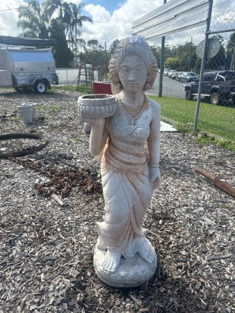 Concrete Asian Lady Statue