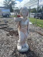 Concrete Asian Lady Statue