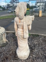 Concrete Asian Lady Statue - 3