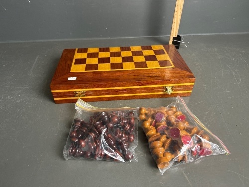 Near New Wooden Chess Set