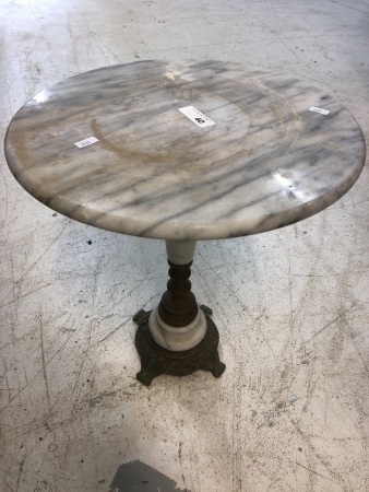 Vintage Brass & Marble Side Table