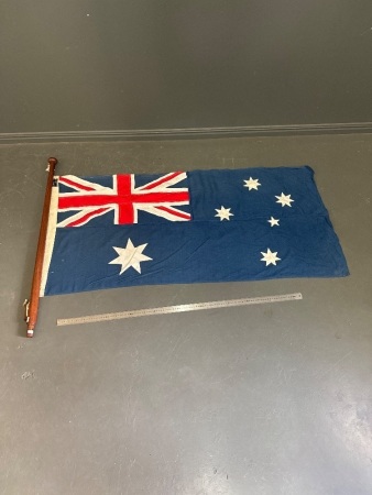 Yacht Flag Australia on Wooden Pole 