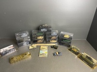 Large Collection of Model Army Tanks - 8