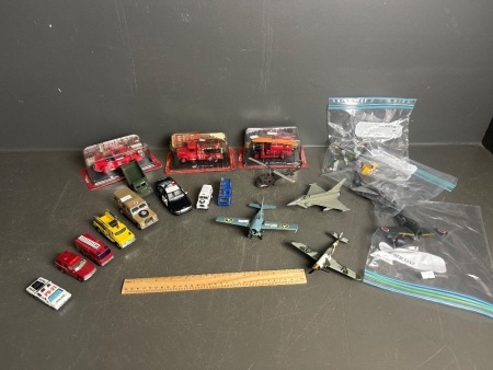 Collection of Military Planes & Cars with Various Emergency Services Models