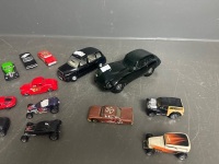 Mixed Collection of Diecast Model Cars inc Avon Green Glass Car - 3