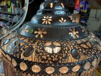 Large Arabic Style Pierced Chrome Hanging Lamp - 3