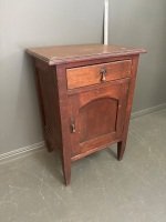 Antique Timber Bedside Table - 2