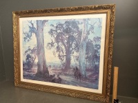 Hans Heyson Droving into the Light Original Print in Beautiful Embellished Gold frame - 2