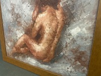 Oil on Board Resting Nude by Barton - 2