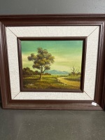 2 Framed Oil on Board Landscape Artworks - 2