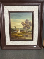 2 Framed Oil on Board Landscape Artworks - 3