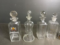 Assorted glass whisky decanters - 2