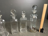 Assorted glass whisky decanters - 3