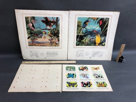 Shell Butterflies & Moths Project Album & Discover Australin Birds Prints Folio - Both Complete