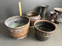 Assorted copper lot of pots, vases etc - 2