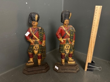 Pair of Bonnie Scotland cast iron door stops