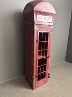 Painted tin telephone box storage unit - 3