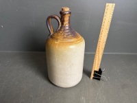 Jack Daniels stoneware semi-glazed demijohn with brass tap - 2