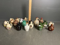 Assorted miniature decanters