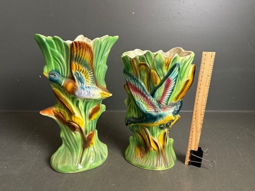 2 Australian pottery duck vases - Kalmar AAC