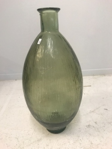 Large Green Glass Vase