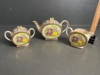 Saddler (Eng) teapot, sugar bowl and milk jug - 2