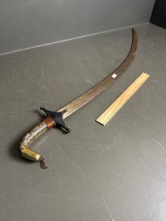 Vintage carbon steel sword