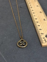 9ct Gold Diamond Set Pendant & Chain - 5
