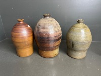 3 Bendigo Pottery Epsom stoneware barrels - 3