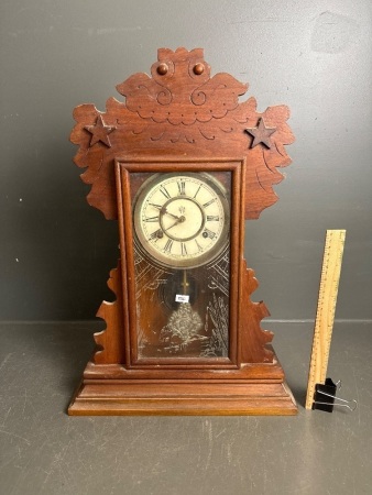 Vintage Waterbury pendulum mantle clock - no key