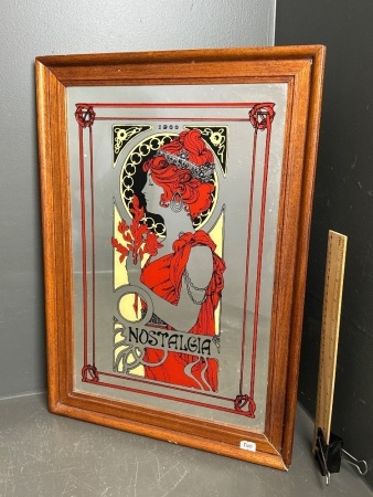 Vintage Art Nouveau Lady Nostalgia 1900 Mirror