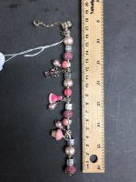 Sterling Silver & Pink Charms Bracelet - 2