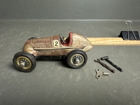 Schuco (W. Ger) Studio 1050 Mercedes racer with marked key, hammer and spanner