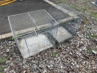 2 galvanised bird cages - 2