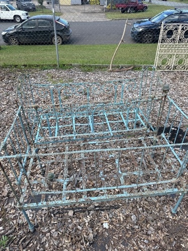 2 antique iron cots for restoration