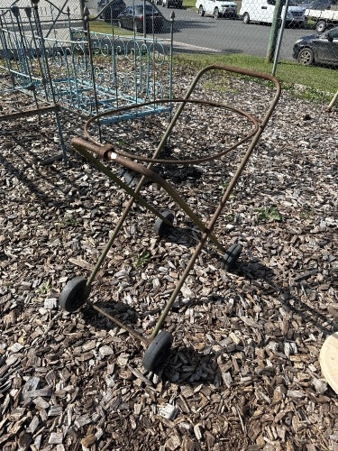 Vintage metal clothes trolley - no basket