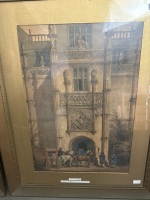 Joseph Nash lithograph 1841 Wollaton Hall x 2 - 5