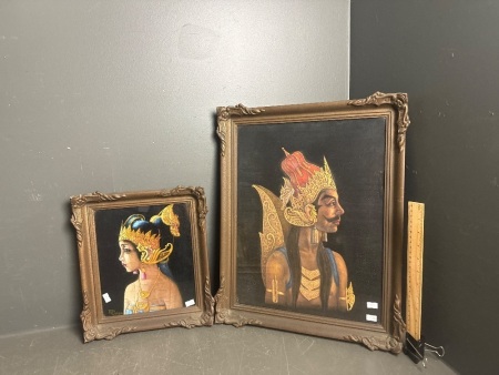 2 x Vintage Indonesian Art Works