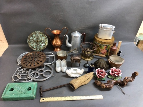 Collection of Vintage French Kitchenalia, Ceramics, Metalware Etc