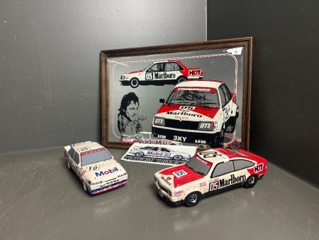 Peter Brock Mobil & Marlboro Money boxes with Commenmorative Mirror & Sticker