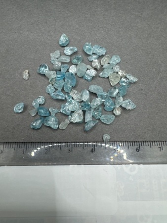 50 carats BLUE ZIRCON Birthstone for December uncut rough. Minmed in Cambodia