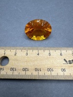 34 carat CITRINE Gemstone. Note laser treated to enhance vibrant color.