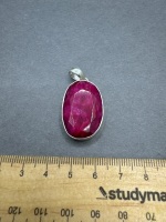 Sterling silver pendant with RUBY Gemstones