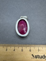 Sterling silver pendant with RUBY Gemstones - 2