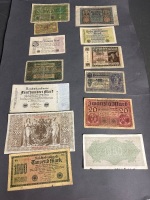 Collection of old Germany banknotes