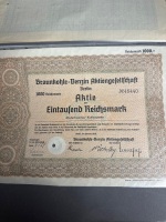 Collection of old German Bond certificates - 5