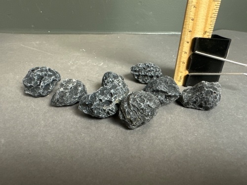 Eight Tektites. Meteorite impact Rock