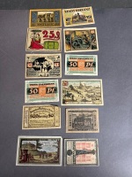 Collection of early 1920s GERMANY Notgeld Emergency money banknotes - 2