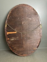 Oval Victorian Wooden Framed Mirror - 3