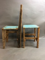 Chair & Stool Set 'Art Populaire' c1960's Normandy, France - 2